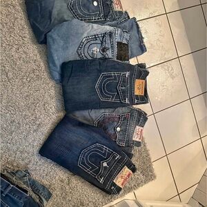5 Pair True Religion Men's Straight Jeans